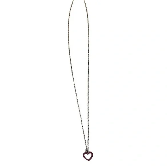 Coach Plum Purple Heart Necklace